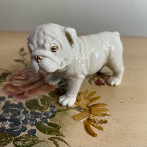 Lenox Other - Lenox Ivory 24kt Gold Hand Painted Bulldog Figurine